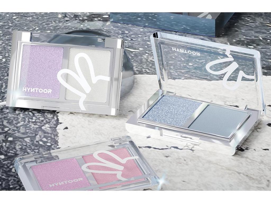 HYNTOOR Two-Color Matte Purple & Earth Tone Eyeshadow Palette 2025