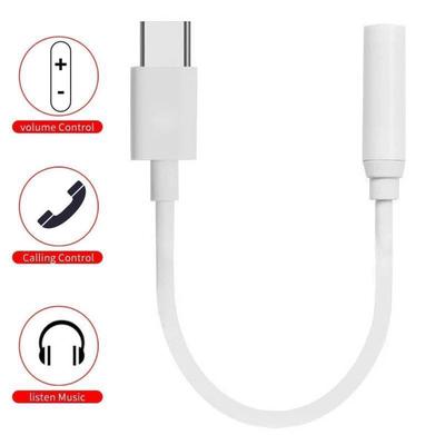 Кабель для наушников, 1 шт., адаптер USB C до 3,5 мм, разъем для наушников AUX для Huawei Type C, аксессуары