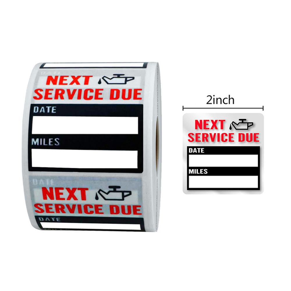 Съемные наклейки для напоминания о замене масла для окна, не оставляющие следов, сервисные наклейки для автомобиля 100 шт.