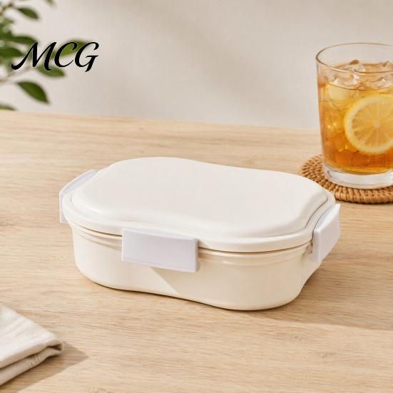 Portable Lunch Box Snack Container, with Separate Compartments Design, Food-Grade PP Box, Built-In Ice for Fruits And Supplements Layer Keeps