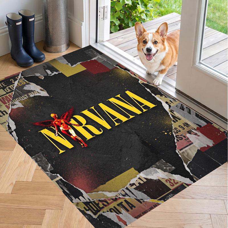 Soft Floor Carpet Nirvana Pattern Area Rug Decorative Mat For Home Room Decoration
