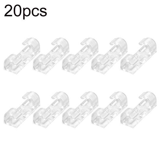 20Pcs Adhesive Data Cable Charging Wire Holder Clips Wall Desk Cord Organizer