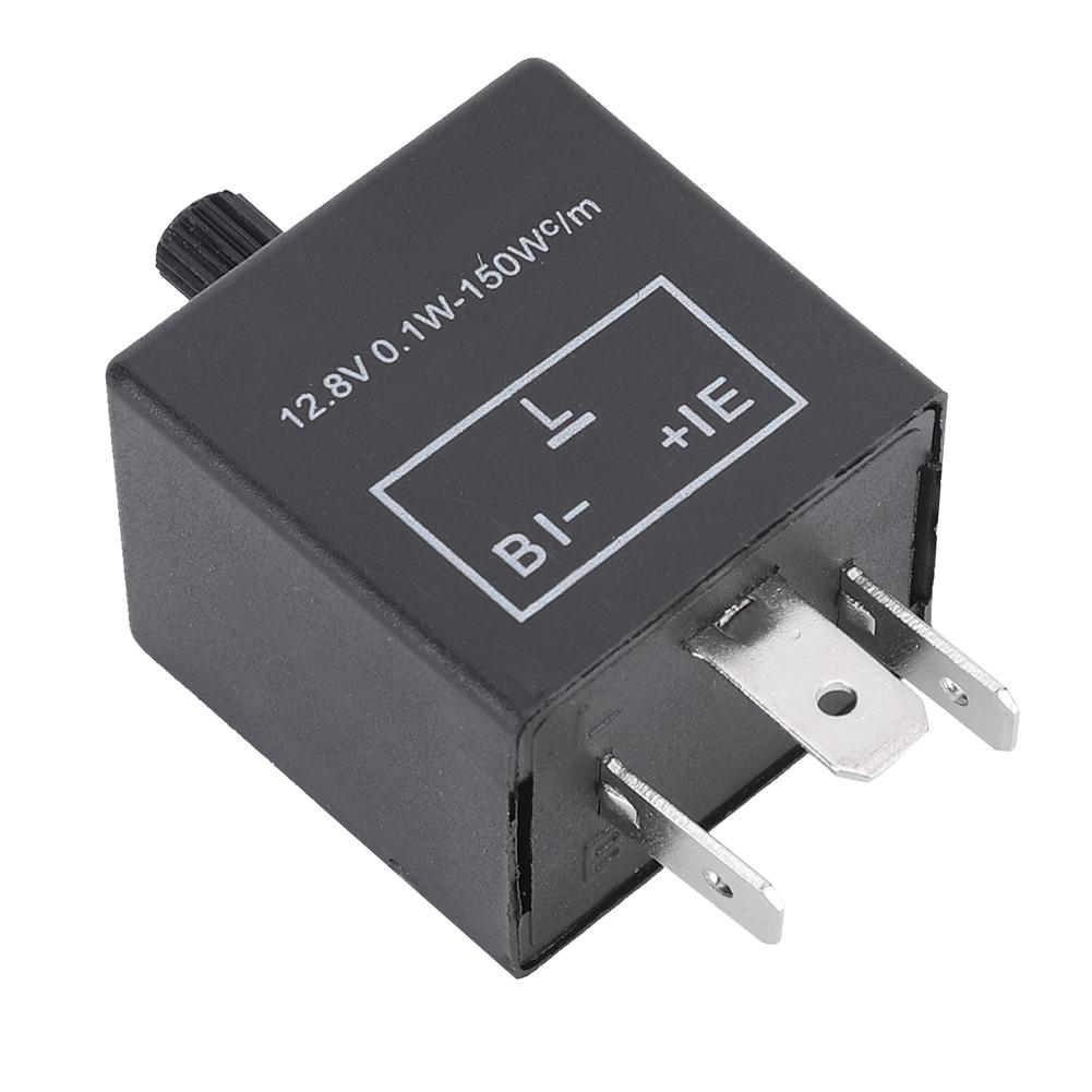 CF14KT Универсальный 3-контактный 12,8 В 0,1 Вт-150 Вт Регулируемый светодиодный поворотник, мигалка, реле вспышки для автомобиля