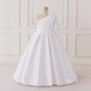 Платье принцессы из атласа на одно плечо для девочки - Формальный наряд для свадьбы и подиума