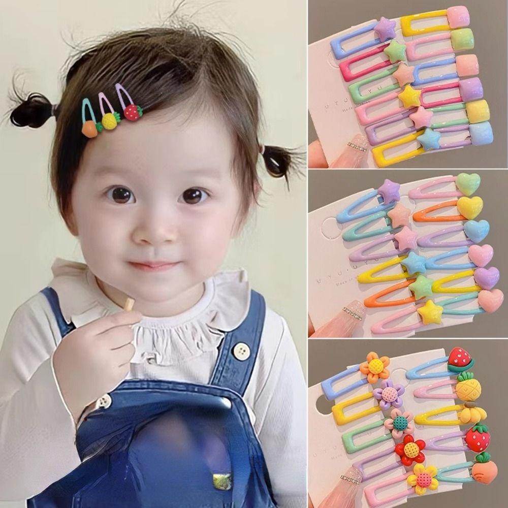 5/6PCS/set Cute Fruit Hairpins Mini Headband New BB Clip  For Kids