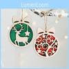 Whimsical Wooden Christmas Hanging Ornaments With Playful Reindeer Design For Festive Home Decor