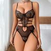 Sexy Lace Teddy Bear Lingerie Hollow Out Backless Mesh See Through Erotic Bodysuit for Women