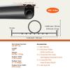 Garage Door Seals Bottom Rubber, U Shape +O Ring Garage Door Bottom Weather Seal with Pre-drilled Aluminum Track Retainer Kit, 16ft 5/16 inch T-ends