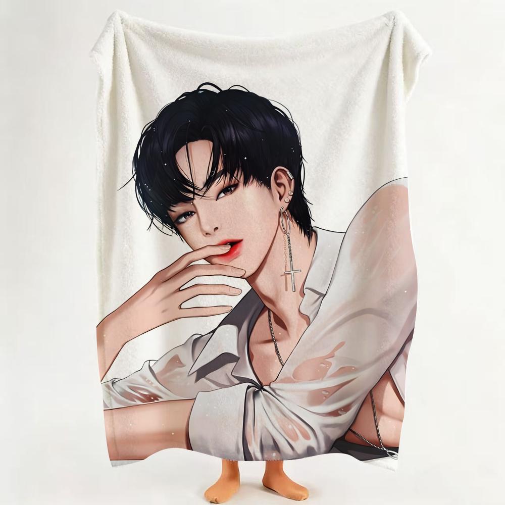 Плед Фланелевый Manhwa T True B Beauty Подходит для Дивана Гостиной Спальни