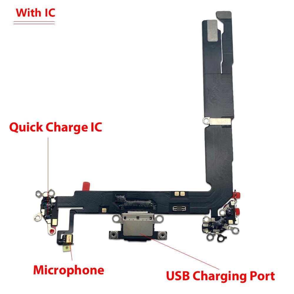 11 шт. Плата порта зарядки для iPhone 16 Pro Max 16 Plus 16 Pro Модуль микрофона Разъем быстрой зарядки USB-док Шлейф