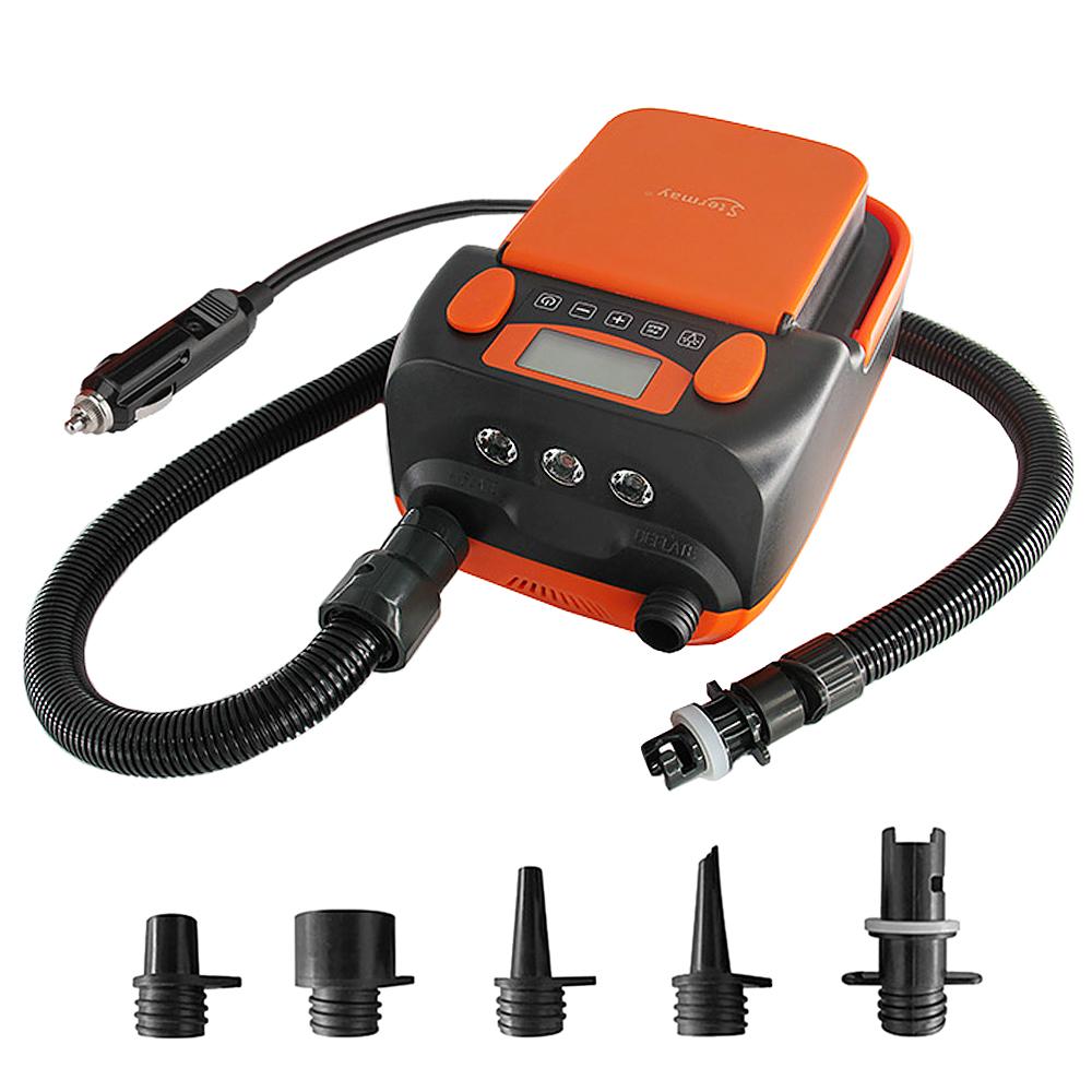 Интеллектуальный двухступенчатый воздушный насос 16PSI с 6 насадками, ЖК-дисплеем, поддержка электрического насоса 6000 мАч