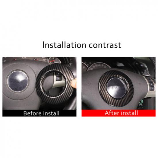 Carbon fiber Style Steering Wheel  Ring Trim Fit For Corvette C6 2005-2013