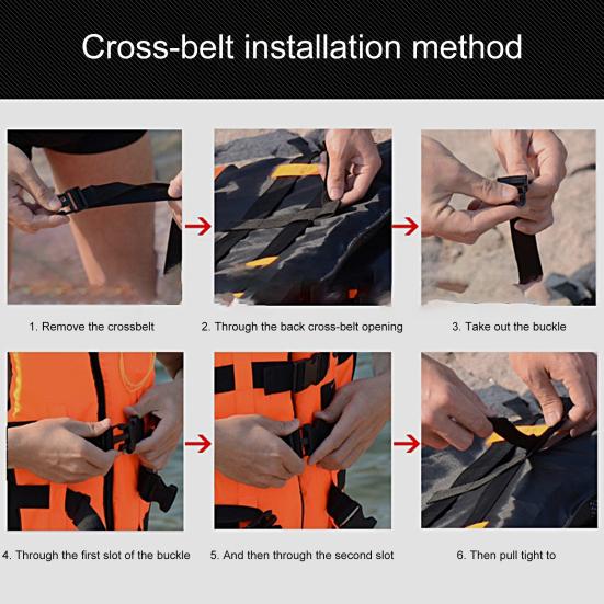 Life Vest Multi-pocket Detachable Large Buoyancy Bright Color Abrasion-resistant Water Assist Comfortable Adults Sea Fishing Water Sports Safety Life