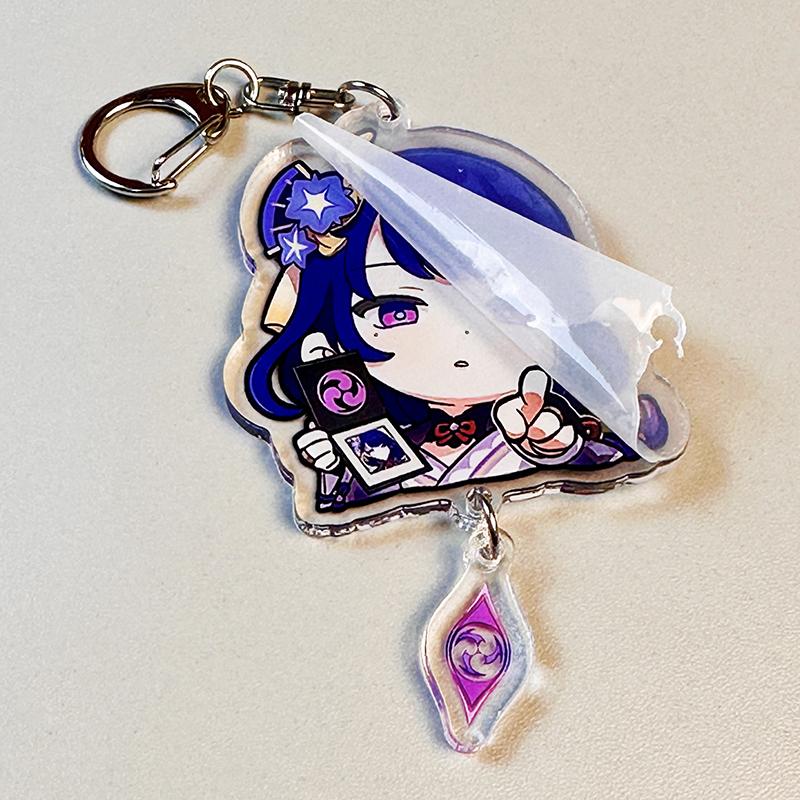 Периферийный кулон Genshin Impact Funina Navelet Jutana Xida Thunderbolt General Mandrill Bell Leaving Kerry Keychain