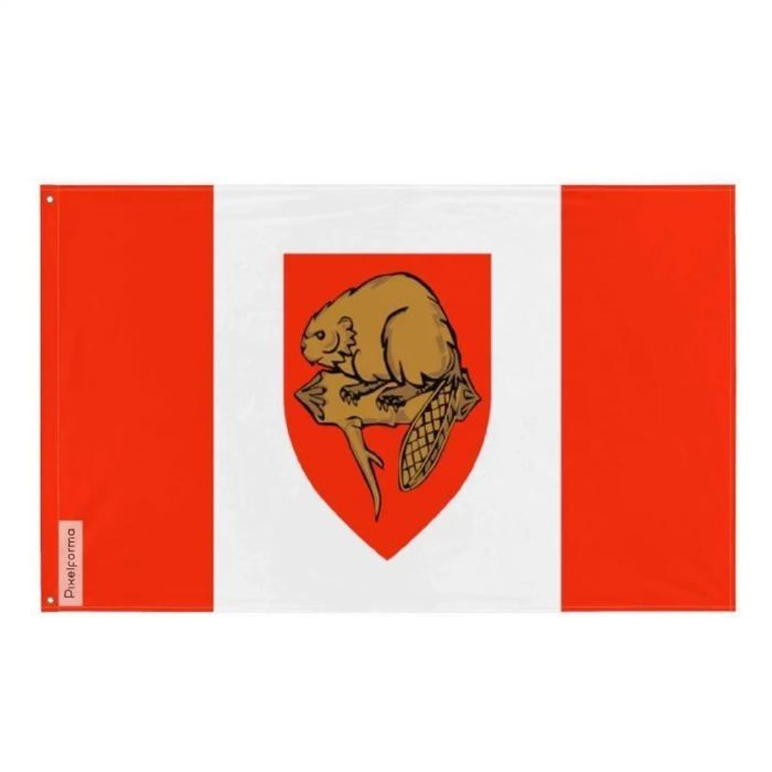 Drapeau - Brantford - 128 X 192 Cm - Polyester - Impression Recto/verso - Œillets En Fer