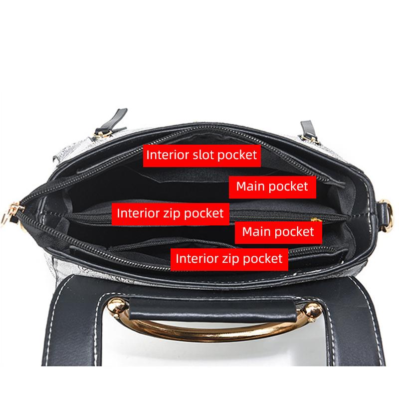 Новая модная сумка с цветным принтом из искусственной кожи, водонепроницаемая, вместительная, сумка через плечо, темпераментная сумка через плечо для поездок на работу