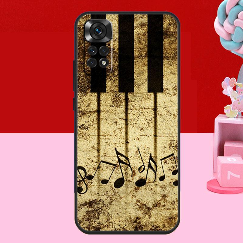 Символ ноты Чехол для пианино Для Xiaomi Redmi Note 13 12 11 10 14 15 Pro Plus Redmi 15 C 14C 10C 12C 13C Мягкий чехол