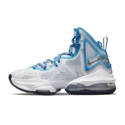 Костюм Space Jam x LeBron 19 GS Детские кроссовки Белый Синий-Пустота Голландский-Синий DD0418-100