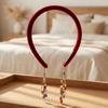 Handmade Red Tassel Hairband Elegant Headwear Tassel Pendant Hair Accessory  Party Wear