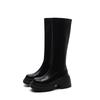 Fat Mm Widened Knight Boots Women's Autumn New Thick-soled Maillard Brown Thin Tall Flat Boots