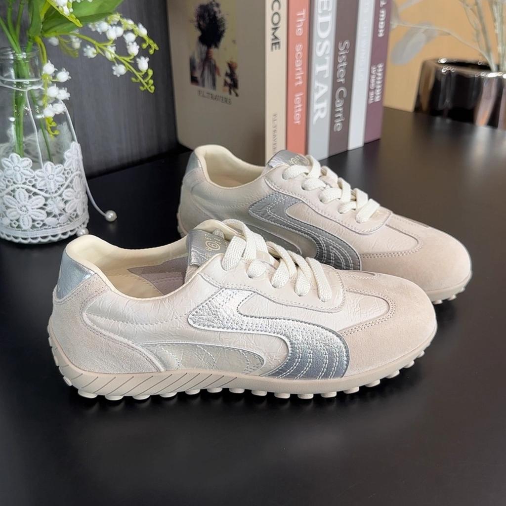 Retro Dexun Shoes Women's 2025 New Fashion Versatile Flat Bottom Soft Bottom Non-slip Sports Casual Shoes Board Shoes Women's Shoes