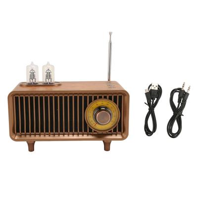 Мини Деревянный FM стерео радио Винтажная имитация дерева Портативный Bluetooth динамик