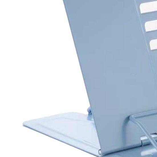 Металлическая подставка для книг, регулируемая по углу наклона, устойчивая поддержка, экономит место, предотвращает боль в шее, складная эргономичная подставка для планшета