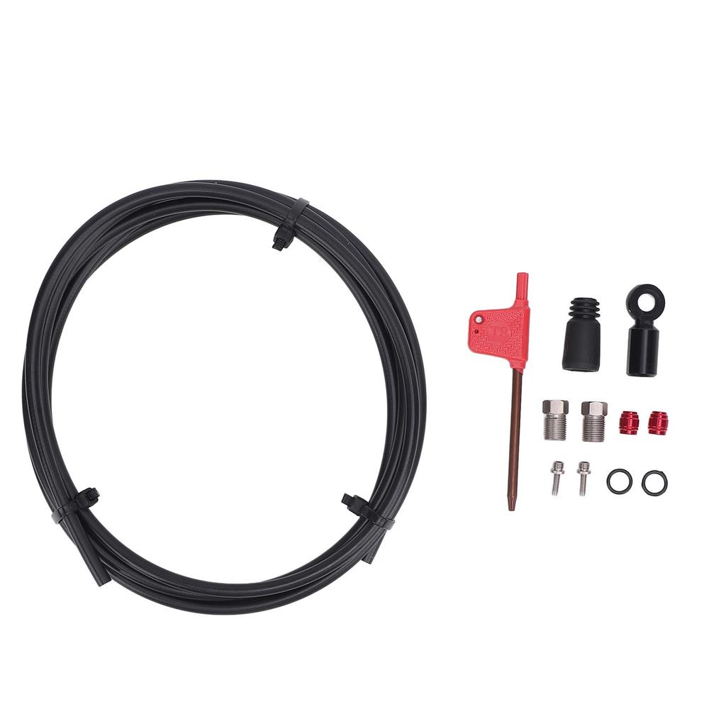 Комплект шланга гидравлического дискового тормоза 6,6 фута Резиновый металлический комплект фитингов для гидравлического дискового тормоза для HRD красный