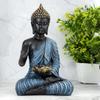 Последняя статуя сидящего Будды, экспонат, идол, предметы домашнего декора для гостиной и подарки (Голубовато-черный)