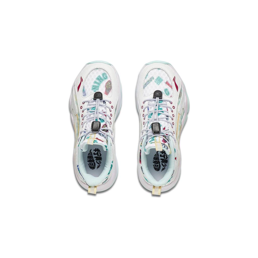 Баскетбольные кроссовки Li Ning Breathable Cool Shock Absorbing Durable Low Top Kids White YKBT064-9