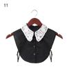 Front Tie White Lapel Fake Collar Blouse Detachable Collar Fake Women Vintage Lace Ladies False Blouse Collar Half Shirt