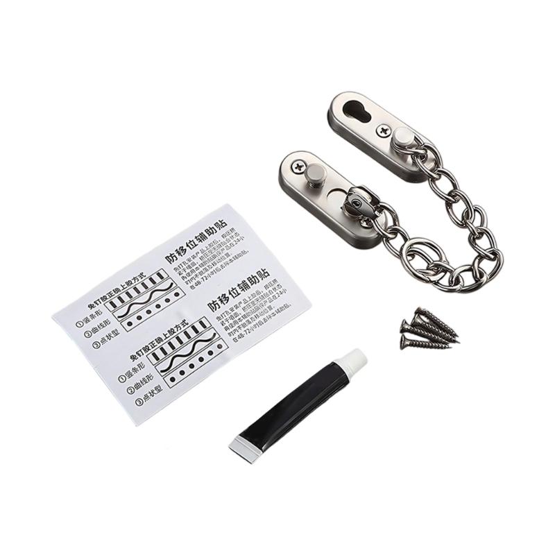 Thickened Steel Apartment Door Chain Quick Installation Burglar Proof Lockset