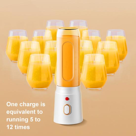 Portable Juicer Blender 450ML BPA-Free Mini Smoothie Maker with Travel Cups Cordless Rechargeable Juicing Cup for Ice Crushing Food