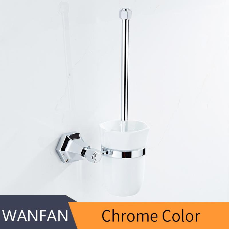 Toilet Brush Holders European Brass Chrome Plated Bathroom Products Toilet Brush In Cleaning Brushes Bathroom Accessories 93009