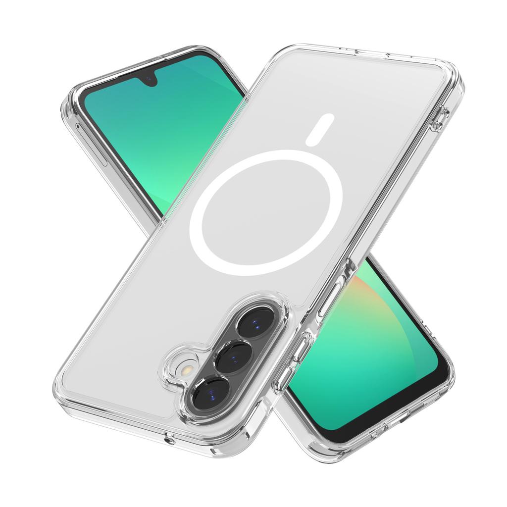 Подходит для Samsung A27 прозрачный магнитный чехол для мобильного телефона A57/A37 Bayer анти-желтый tpu + pc противоударный два в одном A17