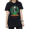 National LampoonÂ´s Christmas Vacation Womens/Ladies Greyscale Clarkmas Cotton T-Shirt