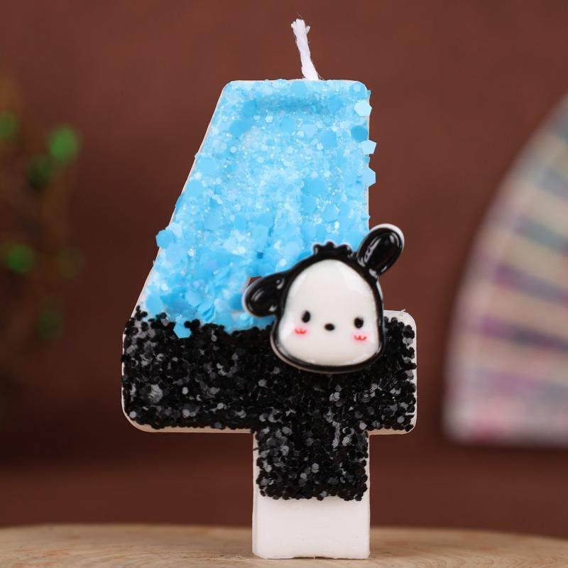 Pacha Dog Numbers Birthday Candle Cake Party Decoration Birthday Handmade Candles 0-9