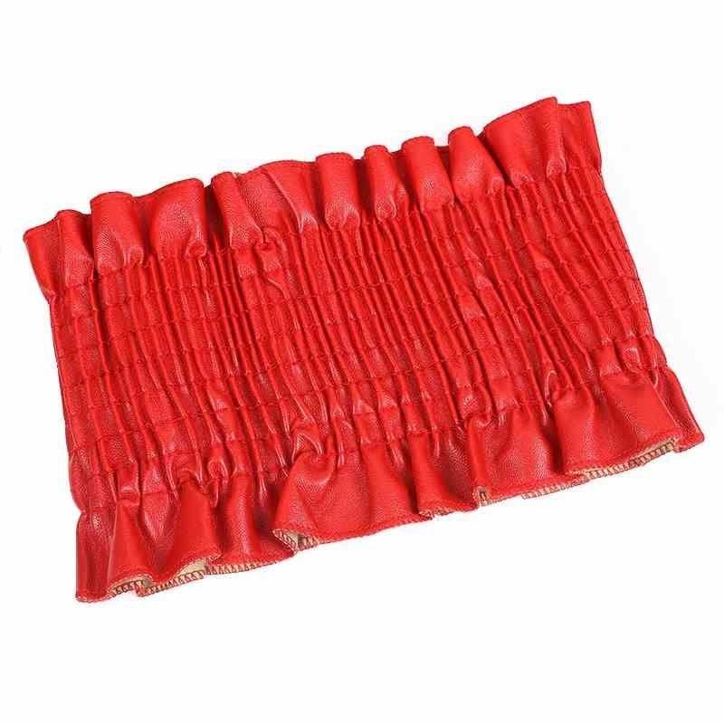 Ultra-wide Shirt Girdle Ladies Simple Wild Lace Elastic Dress Decorative Belt Black and Red Wild Accessories Tide.