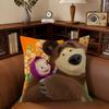 Anime M-Masha And B-Bears Pillow Cover Sofa Cushion Cover Home Room Decoration Children Gift