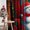 A Set Of 2 Christmas Tree Printed Curtain Sets, Suitable For Living Room, Kitchen, Bedroom, Bathroom, Dining Room And Home Decoration