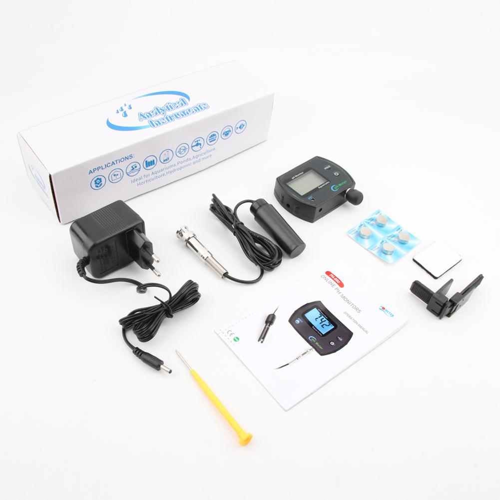 PH Temperature Meter Digital Multi-Parameter Water Tester Accurate Wall Mounted Online Hydroponics Tool for Aquariums Fish Tank