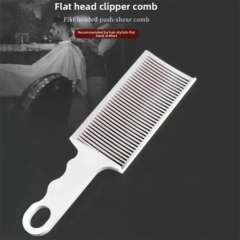 1PC Men's Haircut Comb Push Cut Comb Hair Cutting Comb Flat Top Comb Comb White Little Comb Position Aid Comb