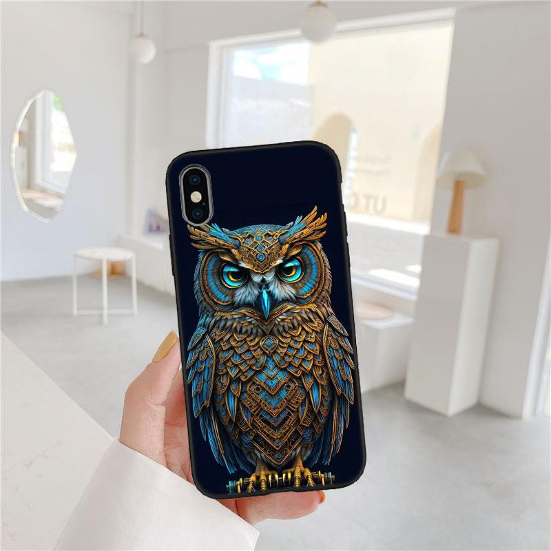 PP15 Мультяшная сова Мягкий чехол для телефона для OPPO A3 Pro A72 A74 A76 A77 A77S A78 A79 A94 A95 A18 A40M A58