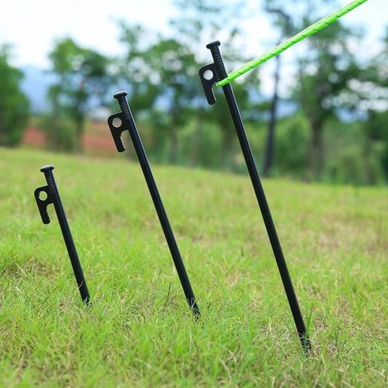 1/4/6 шт. 20/25/30/40 см стальной колышек для палатки сверхпрочный для улицы, пешего туризма, кемпинга, палатки, тента, навеса, ветрозащитный, грунтовый штырь, гвоздь, металлический колышек для палатки