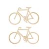 2 Wooden Bikes To Decorate 10 Cm