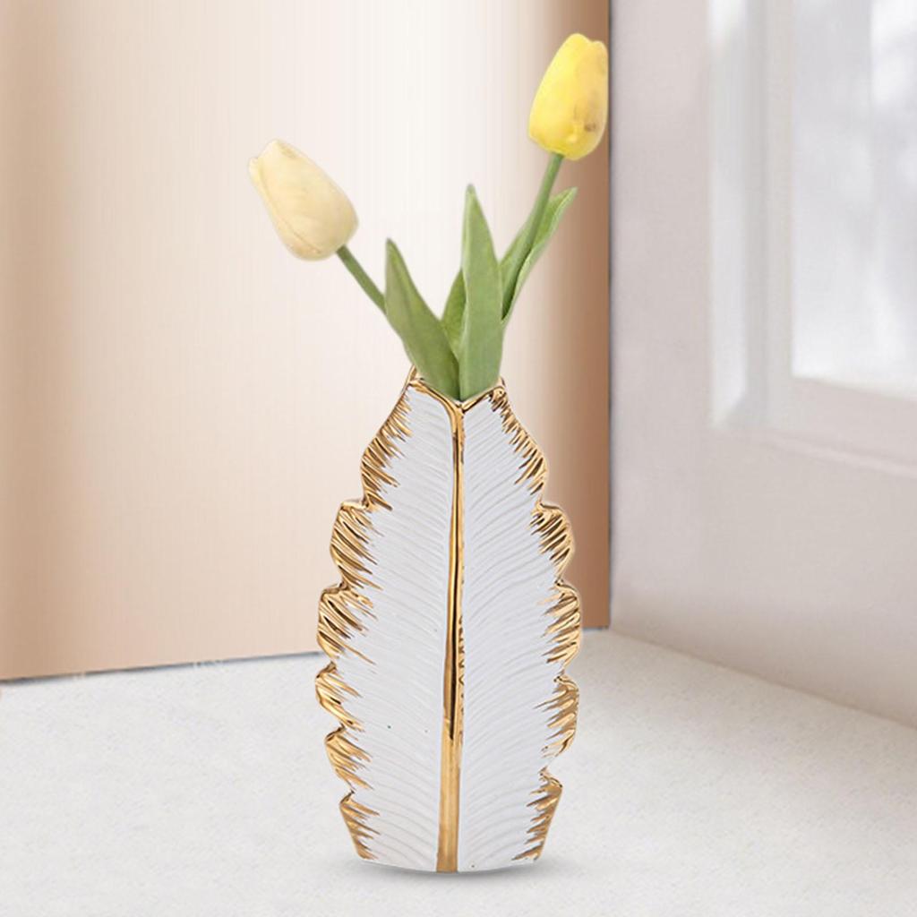 Flowers Holder Birthday Gift Decoration Ceramic Flower Vase Desktop Ornament for Bookshelf Mantel Living Room Wedding Bedroom