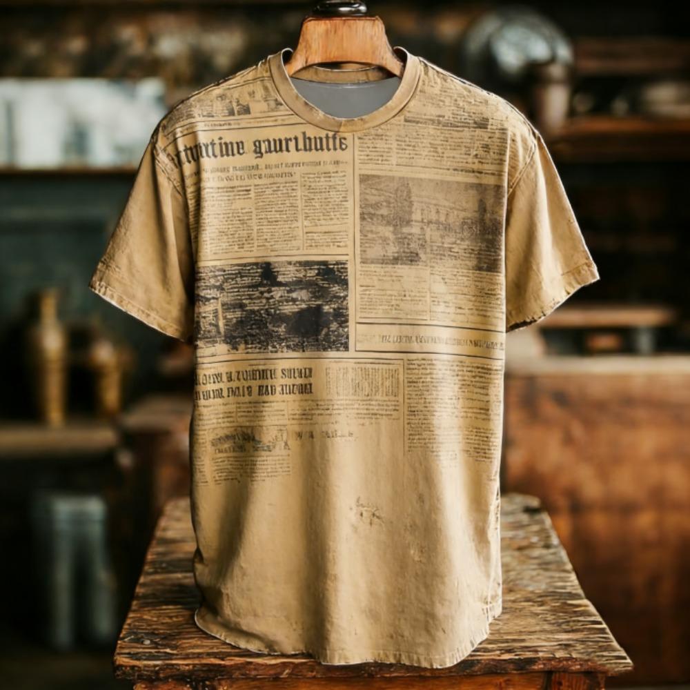 Europe America Vintage Print Men's T-Shirts Fashion Street Short Sleeve Tee Shirts Outdoor Casual Clothing T-shirt Women Tees Tops