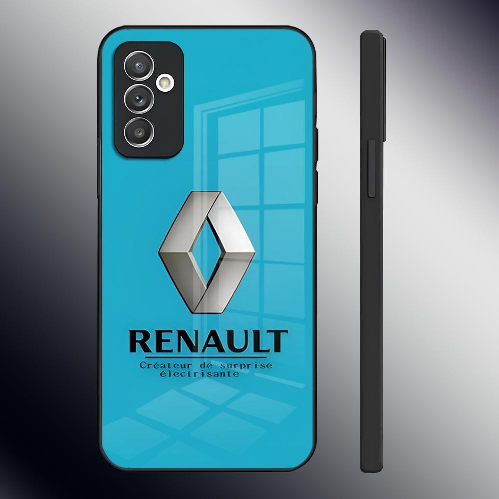 Чехол для телефона R-Renaults Logo Французский Автомобиль Для Samsung S26 S24 Ultra S23 S22 S21 Fe S25 Plus A54 A34 A24 A53 A13 A13 A16 Стеклянная Крышка