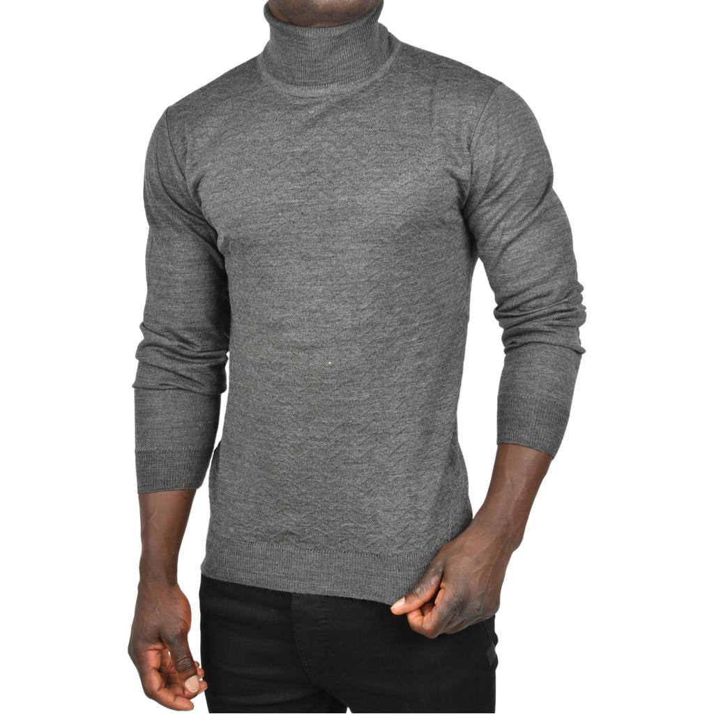 DeepSEA Водолазка с зигзагообразным узором и облегающим трикотажным воротником с воротником 2505497