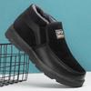 Men's Winter Fleece-Lined Cotton Boots - Thick Sole, Cold-Proof, and Comfortable for Seniors